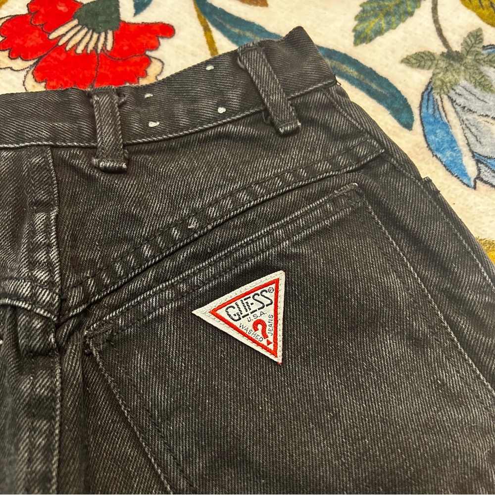 Vintage Georges Marciano for Guess Black Denim Mini Skirt - Picture 5 of 5